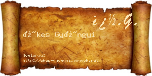 Ékes Gyöngyi névjegykártya