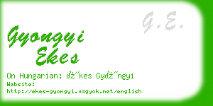 gyongyi ekes business card